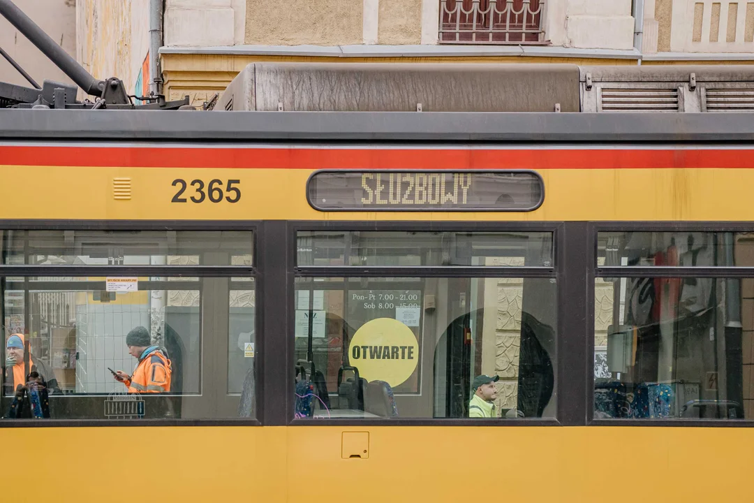 Pierwsze tramwaje na ulicy Legionów w Łodzi