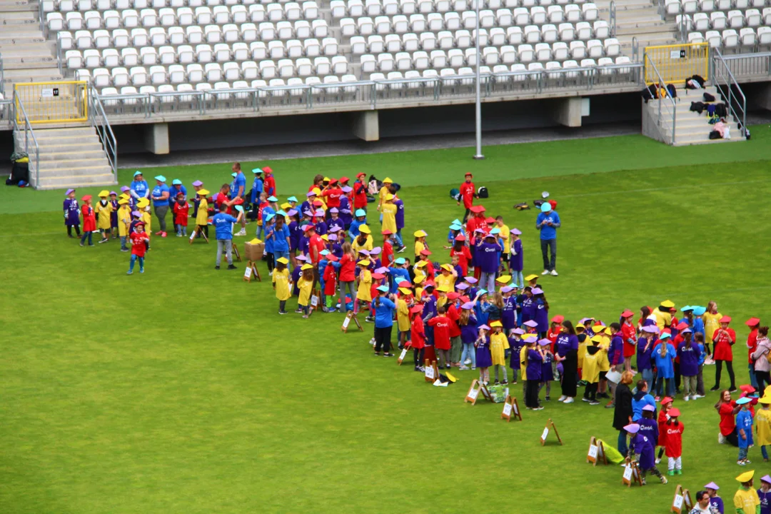 Flash mob na stadionie ŁKS Łódź im. Władysława Króla