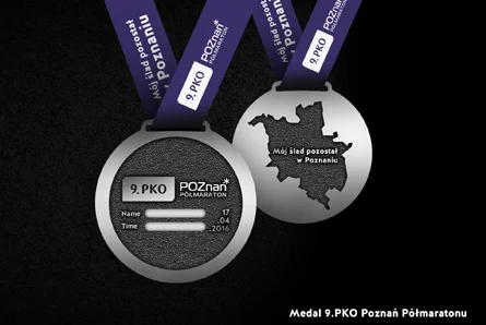 2016 - 9. PKO Poznań Półmaraton - pierwszy w historii biegu medal z możliwością wygrawerowania nazwiska i uzyskanego czasu. Jedyny z obrysem mapy Poznania. Pierwszy raz z tytularnym sponsorem