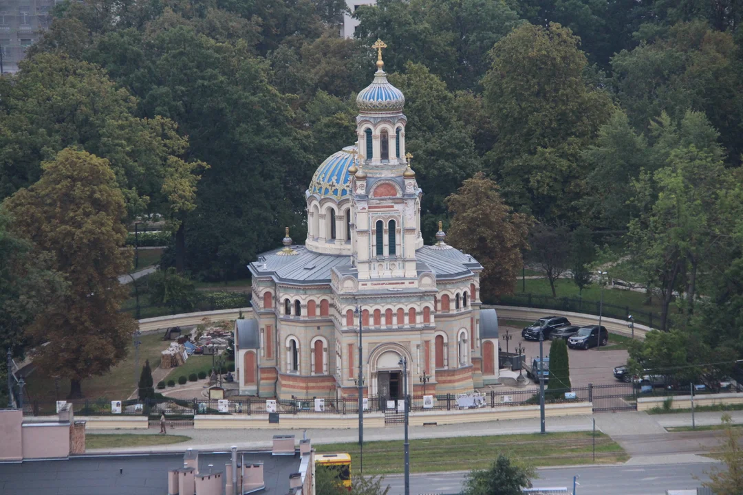 Widok z wieżowca przy al. Sienkiewicza 3 w Łodzi