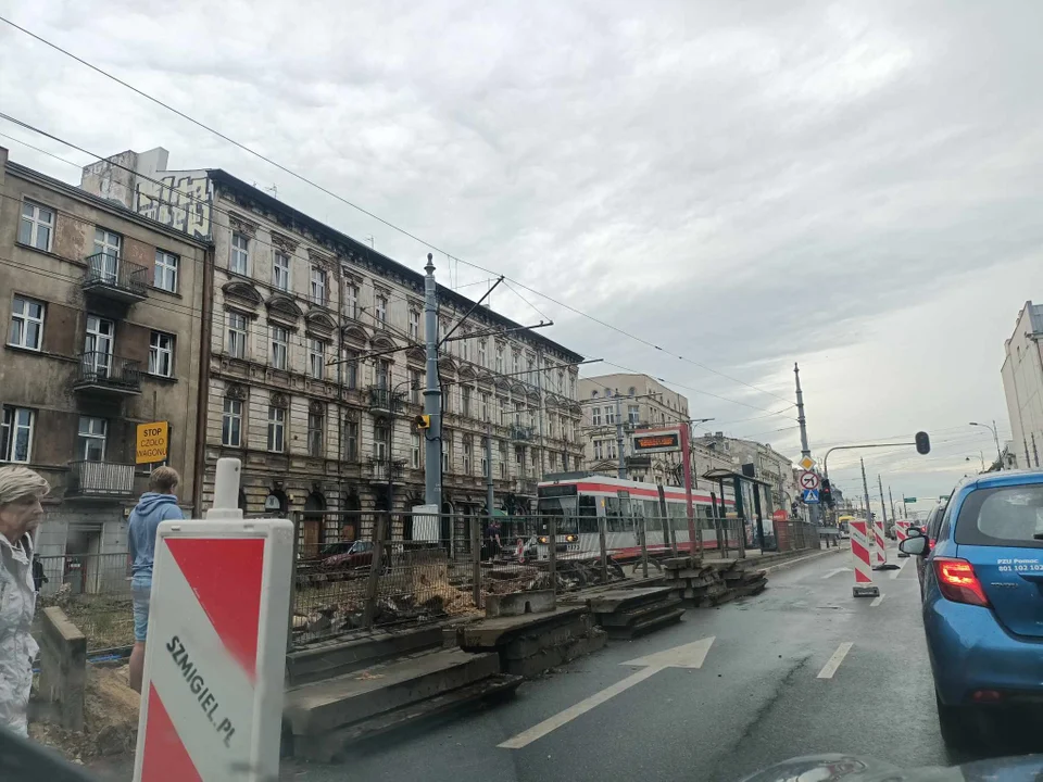 Wykolejenie tramwaju MPK Łódź na Zachodniej