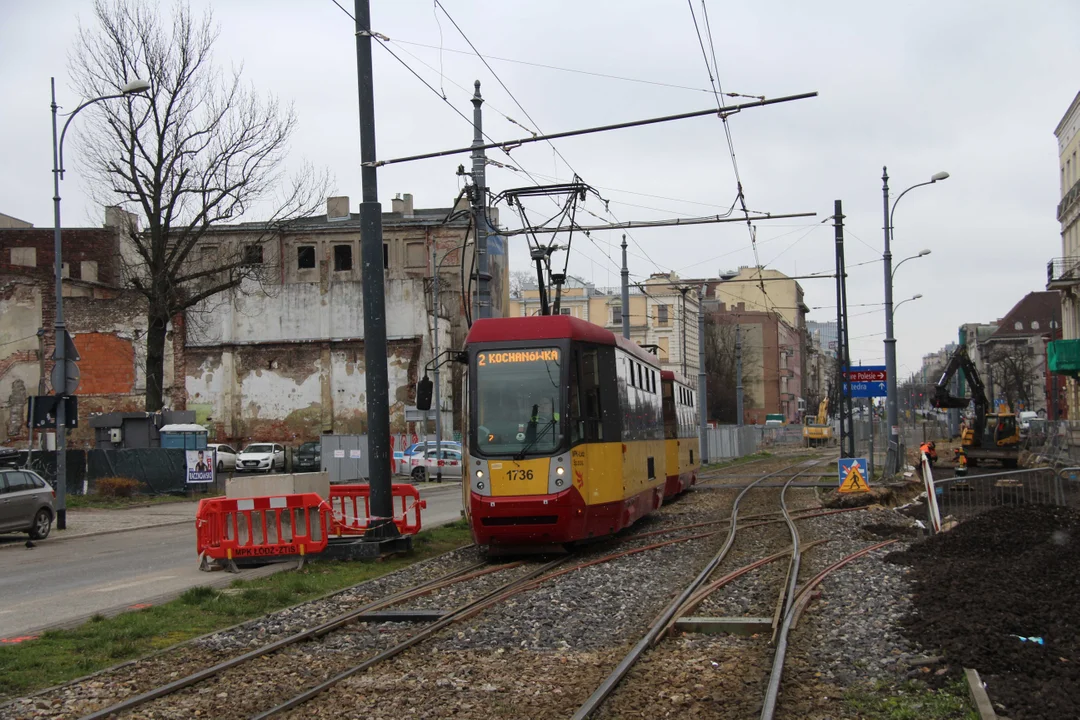 Budowa przystanku kolejowego Łódź Śródmieście - stan na 18.03.2024 r.