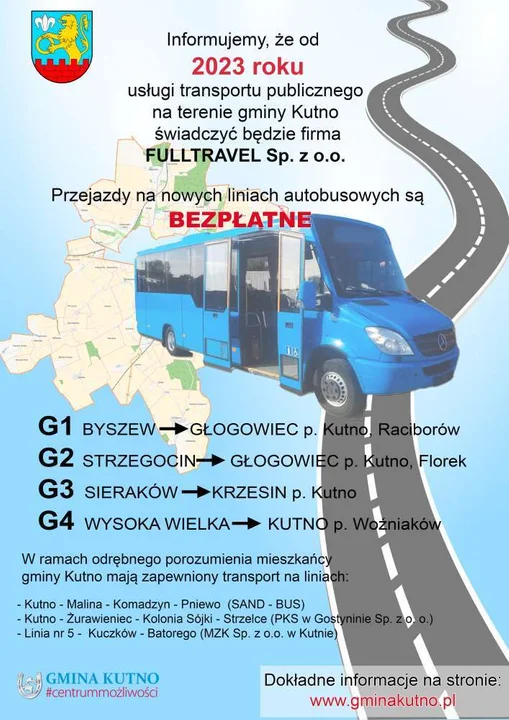 Nowe rozkłady jazdy autobusów w gminie Kutno
