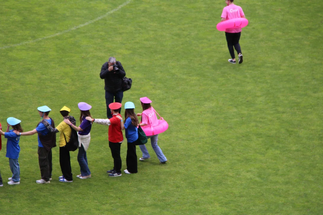 Flash mob na stadionie ŁKS Łódź im. Władysława Króla