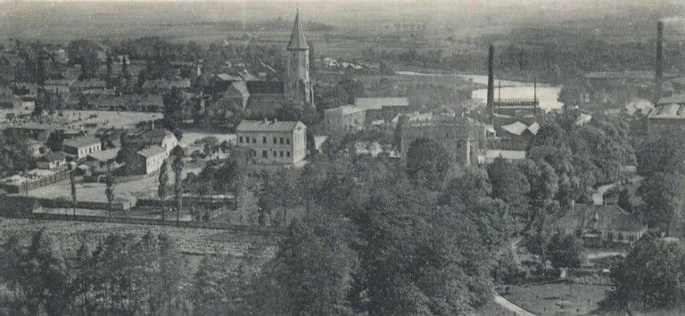 Panorama Starego Miasta (widok od tyłu Parku im. J. Słowackiego)