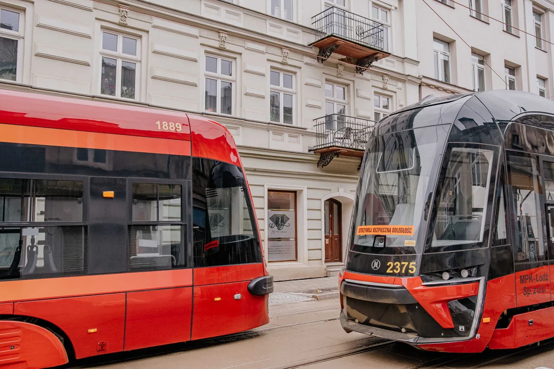 Pierwsze tramwaje na ulicy Legionów w Łodzi