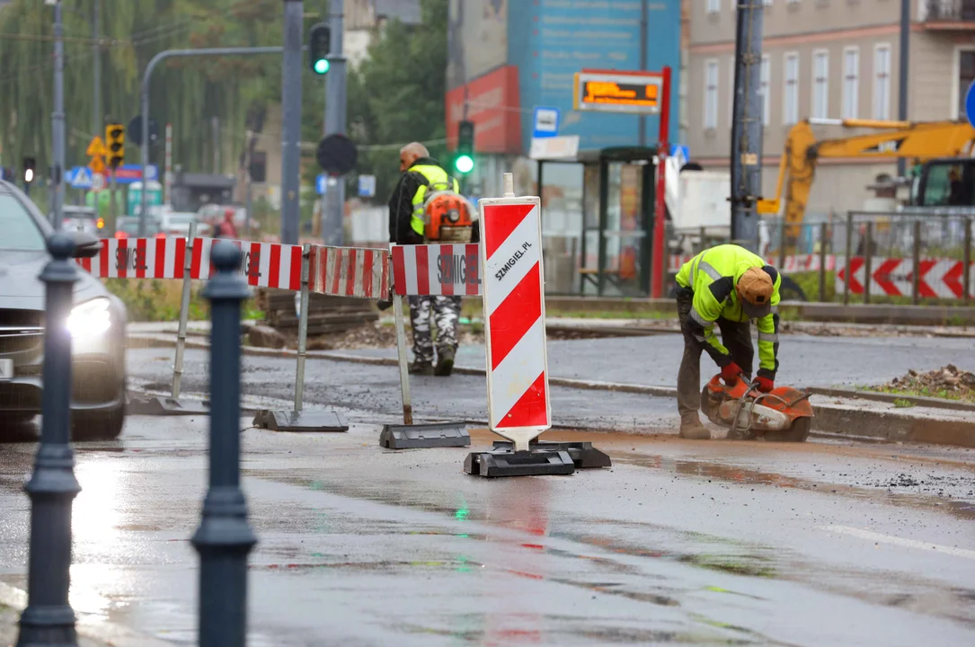 Skrzyżowanie al. Kościuszki i ul. Zielonej do zamknięcia