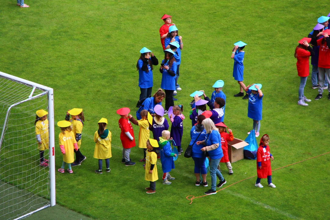 Flash mob na stadionie ŁKS Łódź im. Władysława Króla