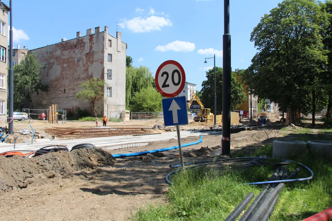 Trwa przebudowa ulicy Wojska Polskiego w Łodzi