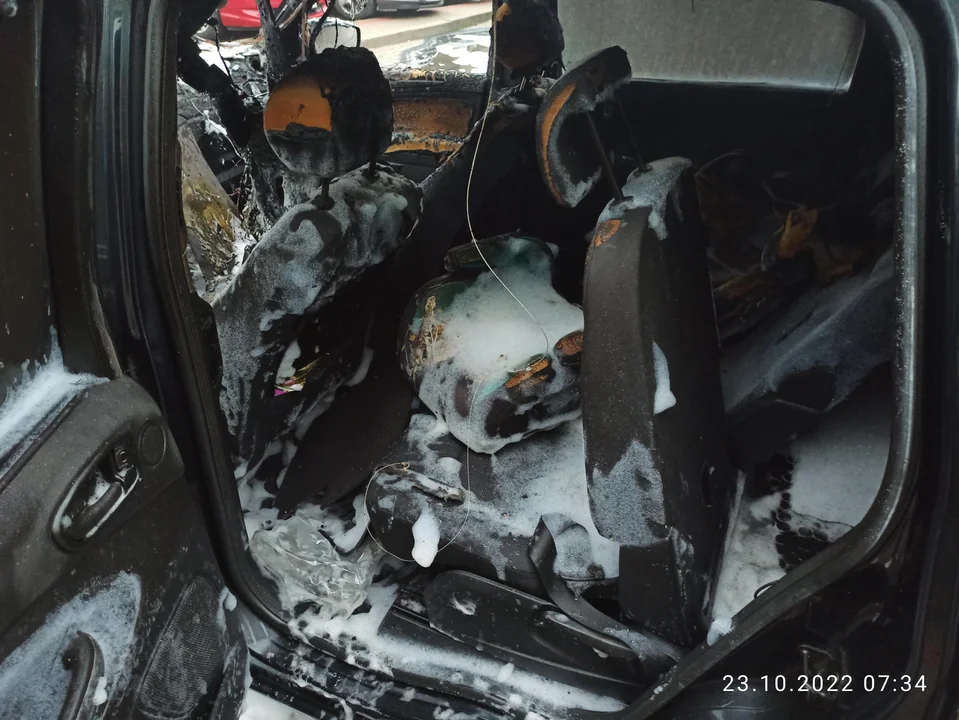 Na Podolszycach spłonęło auto. Płocczanim podejrzewa podpalenie [ZDJĘCIA] - Zdjęcie główne