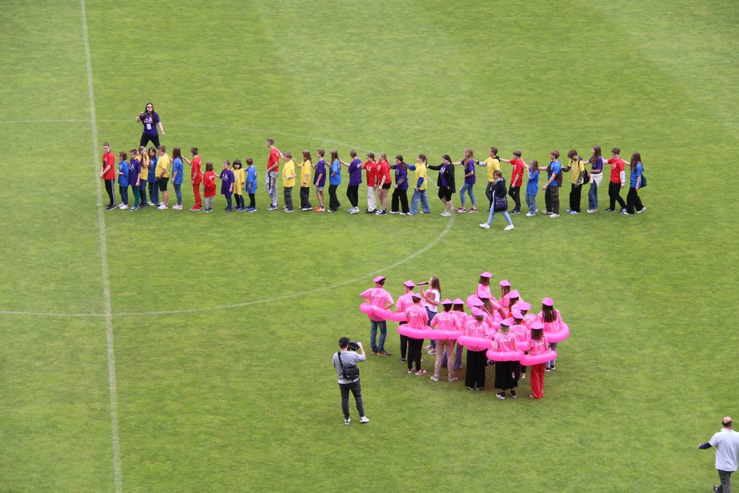 Flash mob na stadionie ŁKS Łódź im. Władysława Króla