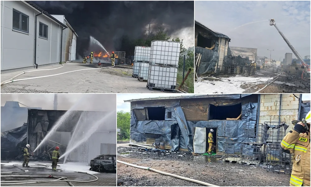 Jak doszło do pożaru w zakładzie produkcyjnym przy ul. Sklęczkowskiej w Kutnie?
