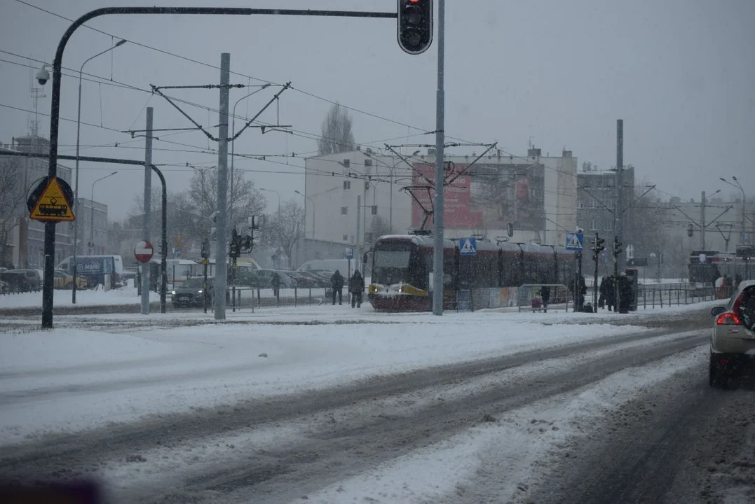 Atak zimy w Łodzi