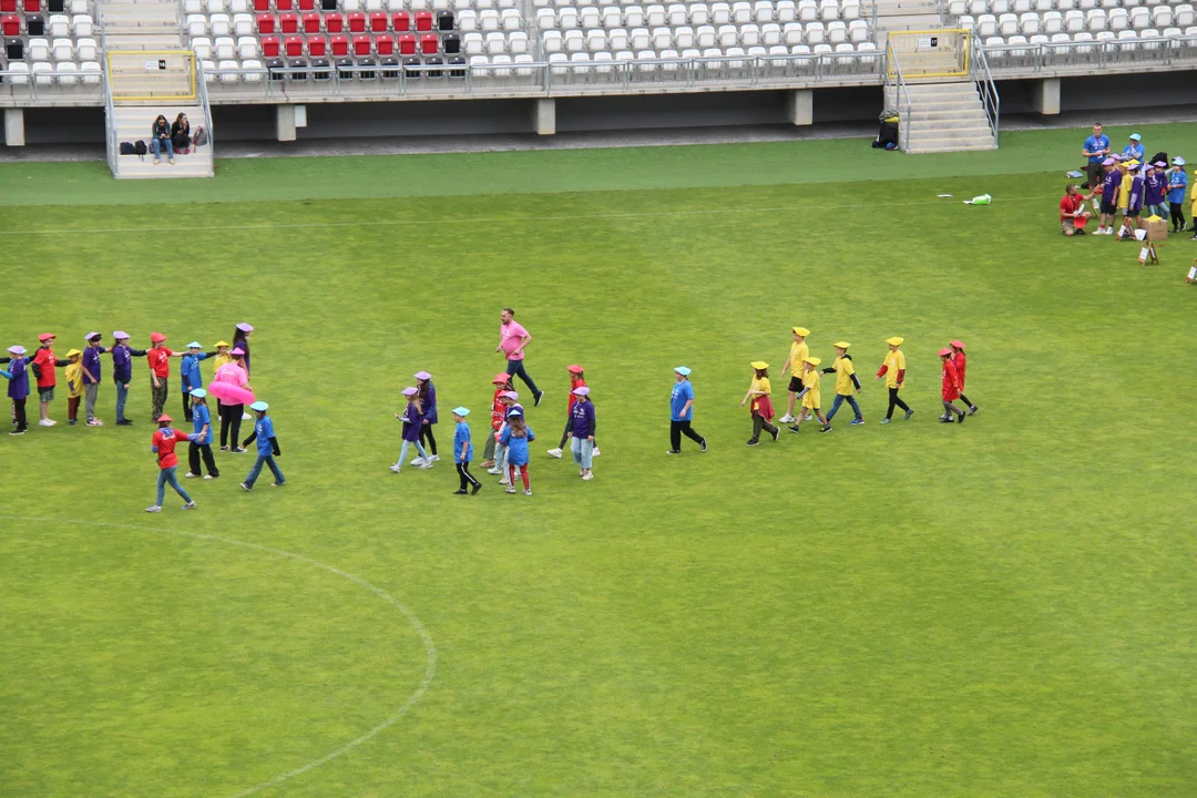 Flash mob na stadionie ŁKS Łódź im. Władysława Króla