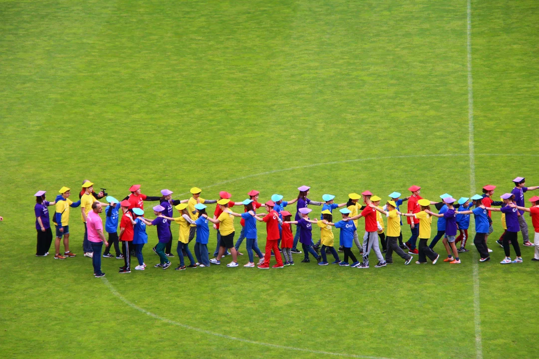 Flash mob na stadionie ŁKS Łódź im. Władysława Króla