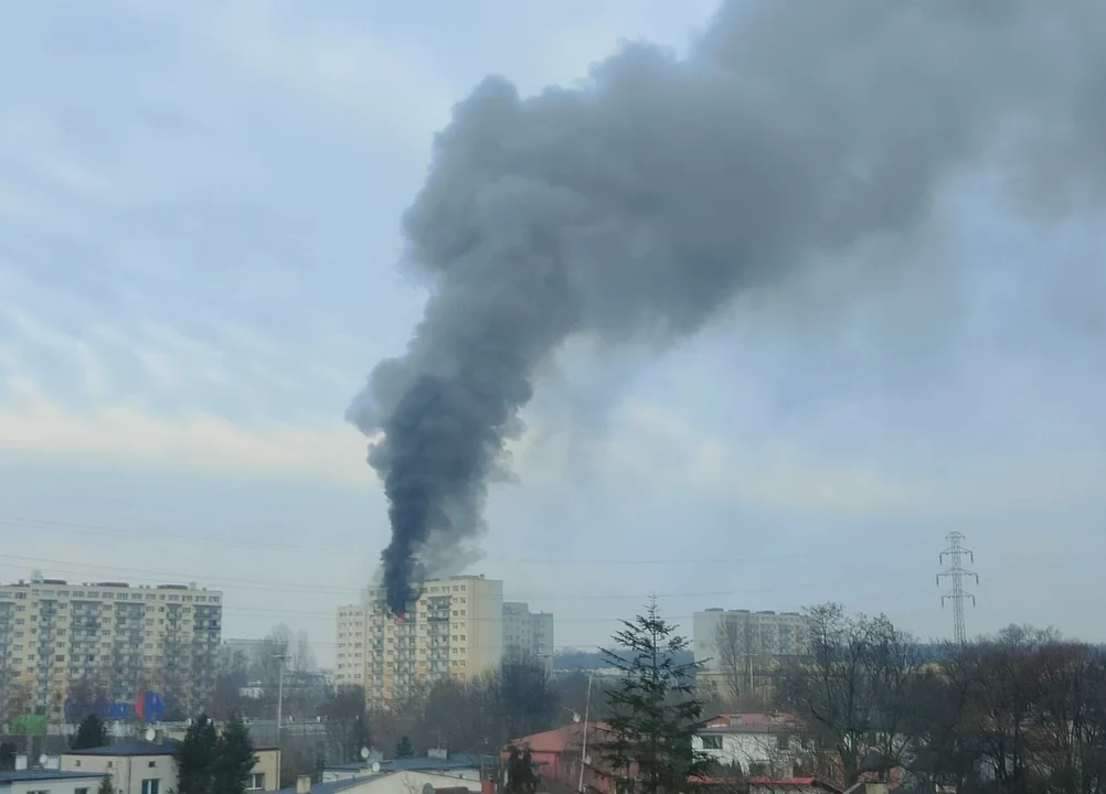 Pożar bloku w Łodzi. Mieszkanie doszczętnie spłonęło [zdjęcia| film] - Zdjęcie główne