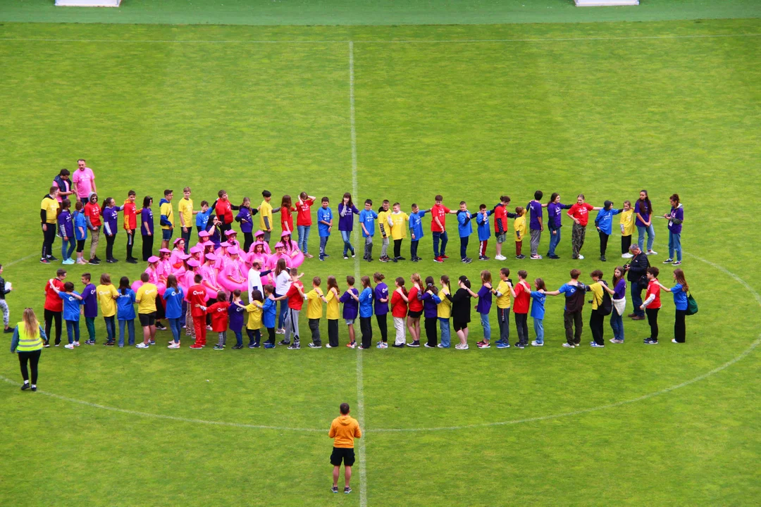 Flash mob na stadionie ŁKS Łódź im. Władysława Króla