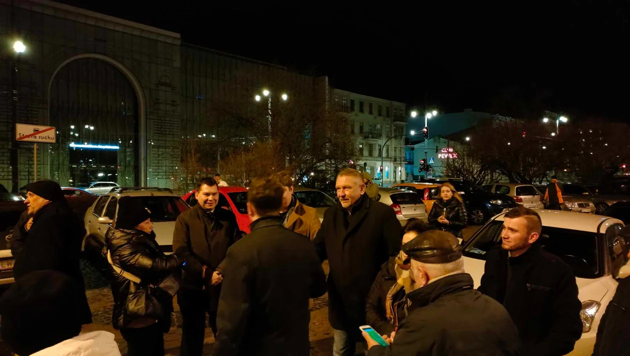 Protest pod TVP3 Łódź