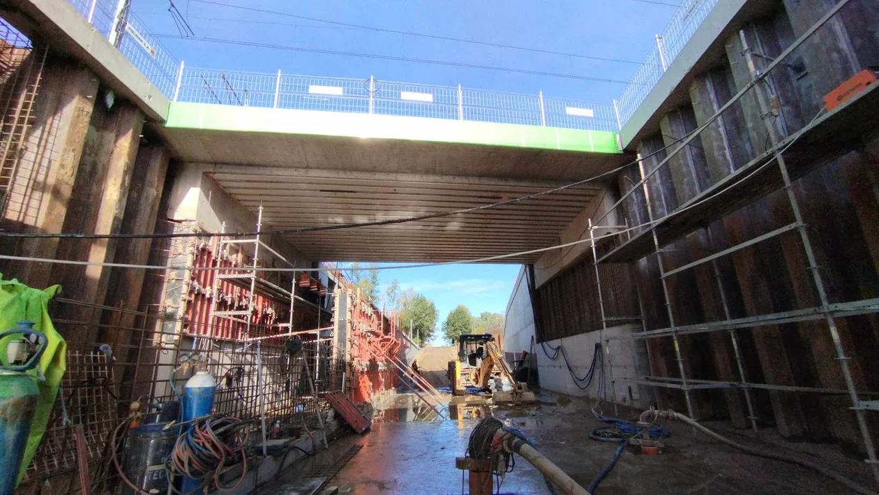 Budowa tunelu drogowego w Bedoniu - stan na 24.10.2023 r.