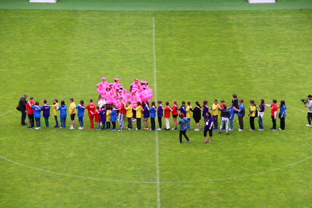 Flash mob na stadionie ŁKS Łódź im. Władysława Króla