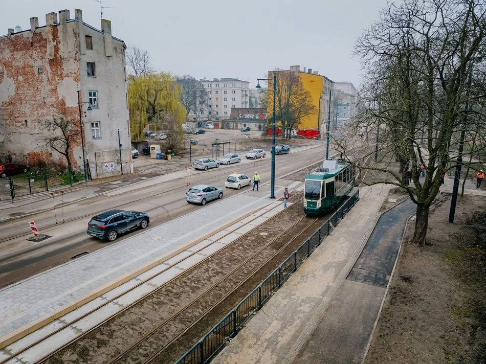 Udany przejazd techniczny tramwaju MPK Łódź na Wojska Polskiego