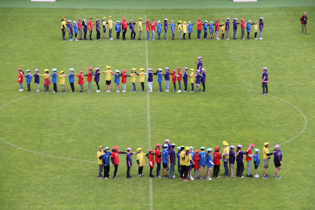 Flash mob na stadionie ŁKS Łódź im. Władysława Króla