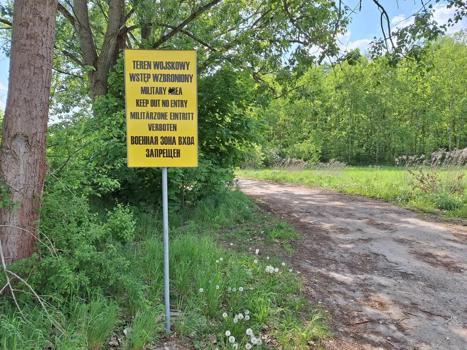 Teren wojskowy na terenie gminy Stryków