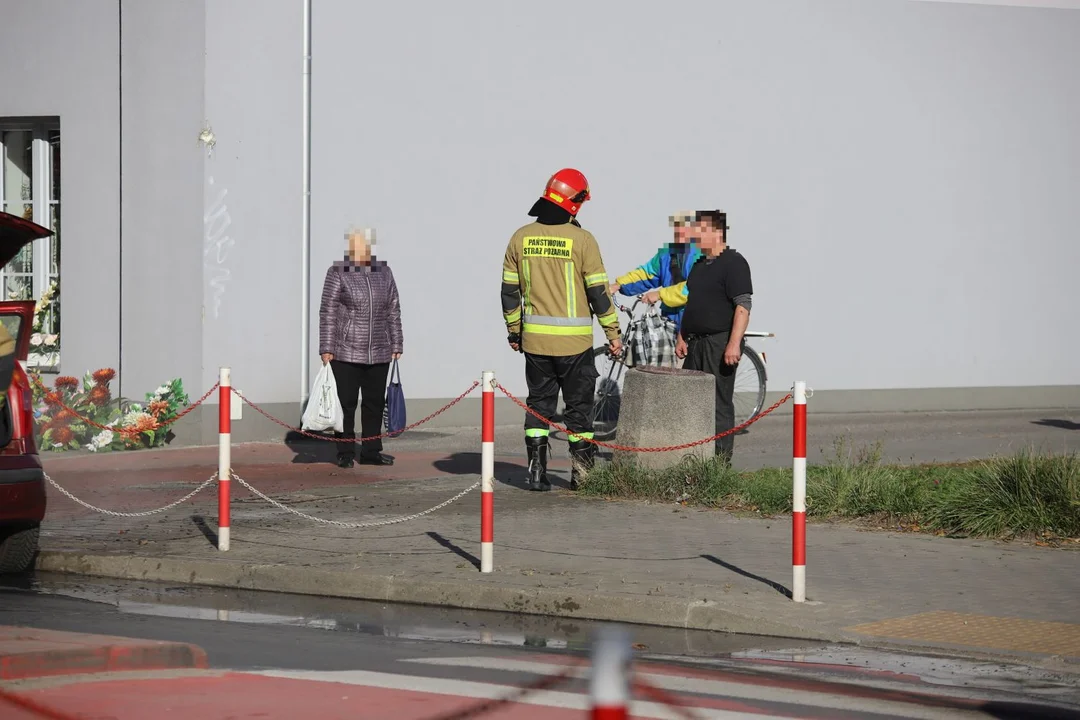 Pożar samochodu na ul. Grunwaldzkiej w Kutnie