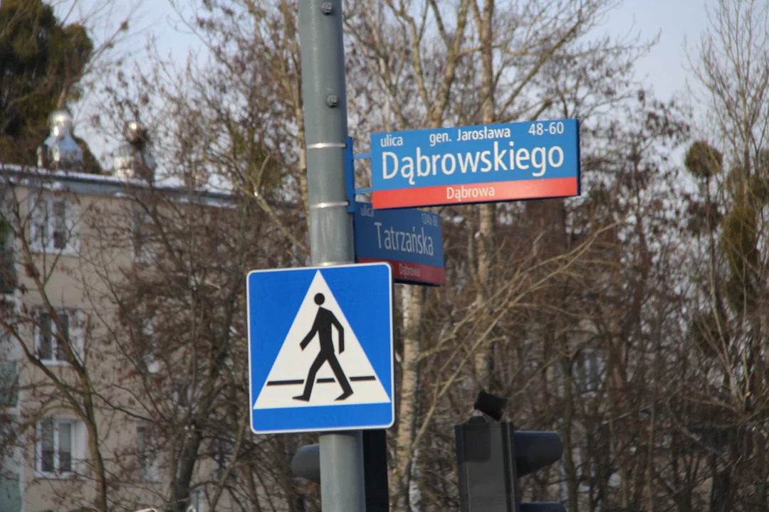 Ulica Dąbrowskiego w Łodzi - w tych miejscach lepiej uważać