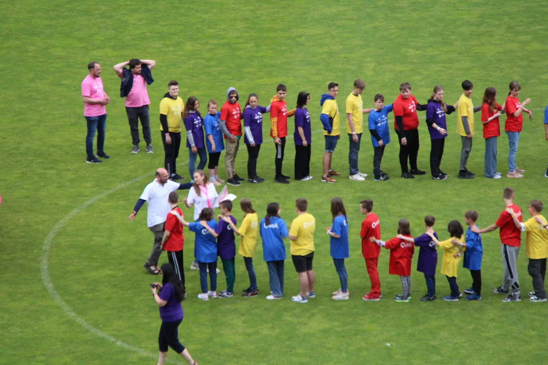 Flash mob na stadionie ŁKS Łódź im. Władysława Króla