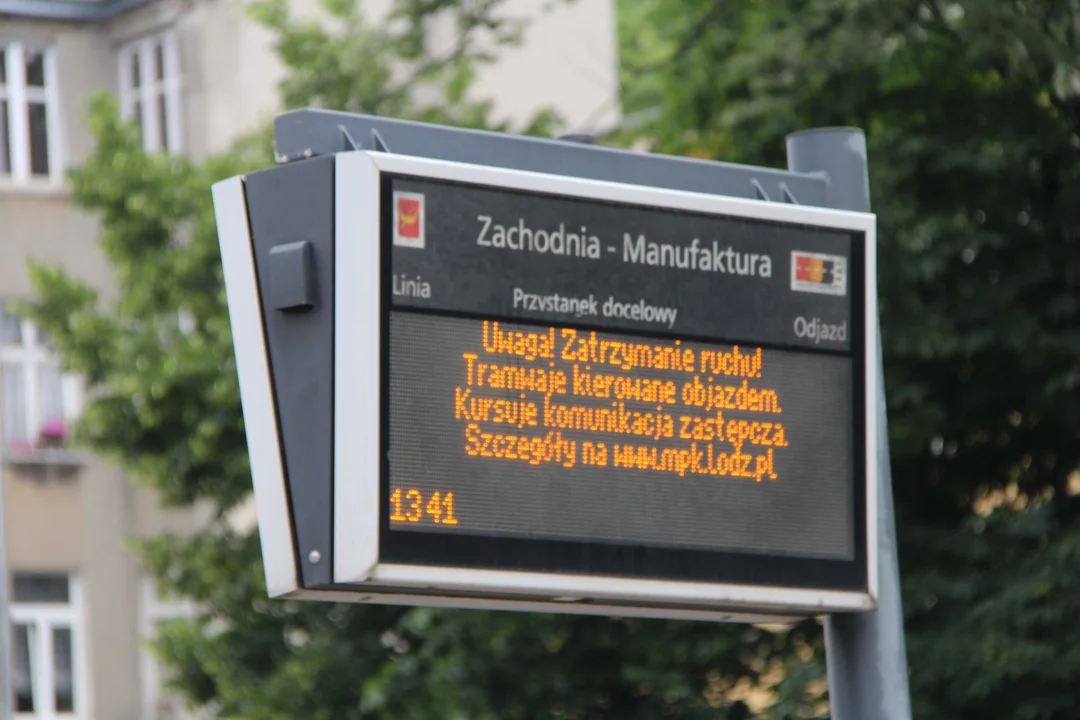 Wykolejenie tramwaju MPK Łódź na Zachodniej