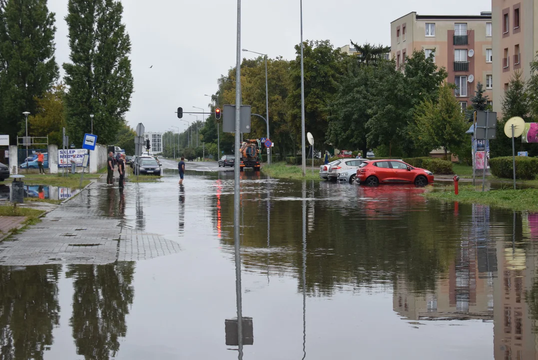 Zalane ulice w Zgierzu