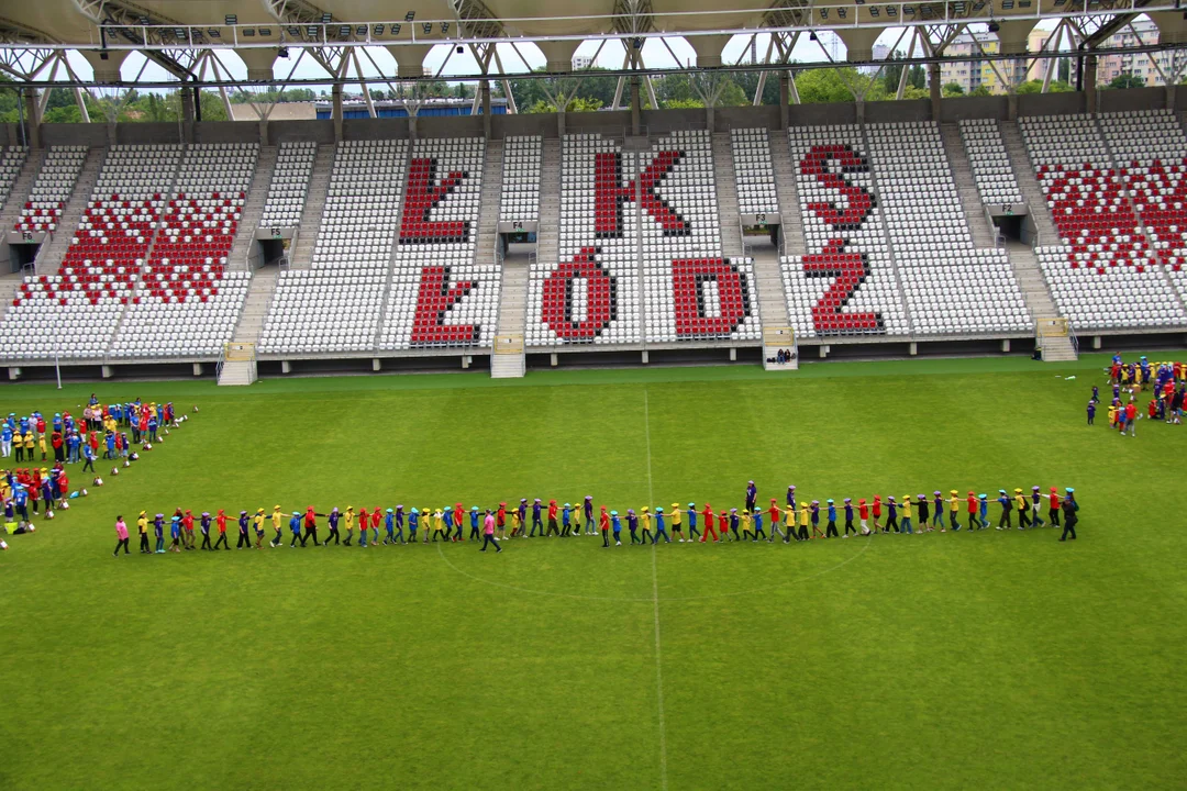 Flash mob na stadionie ŁKS Łódź im. Władysława Króla