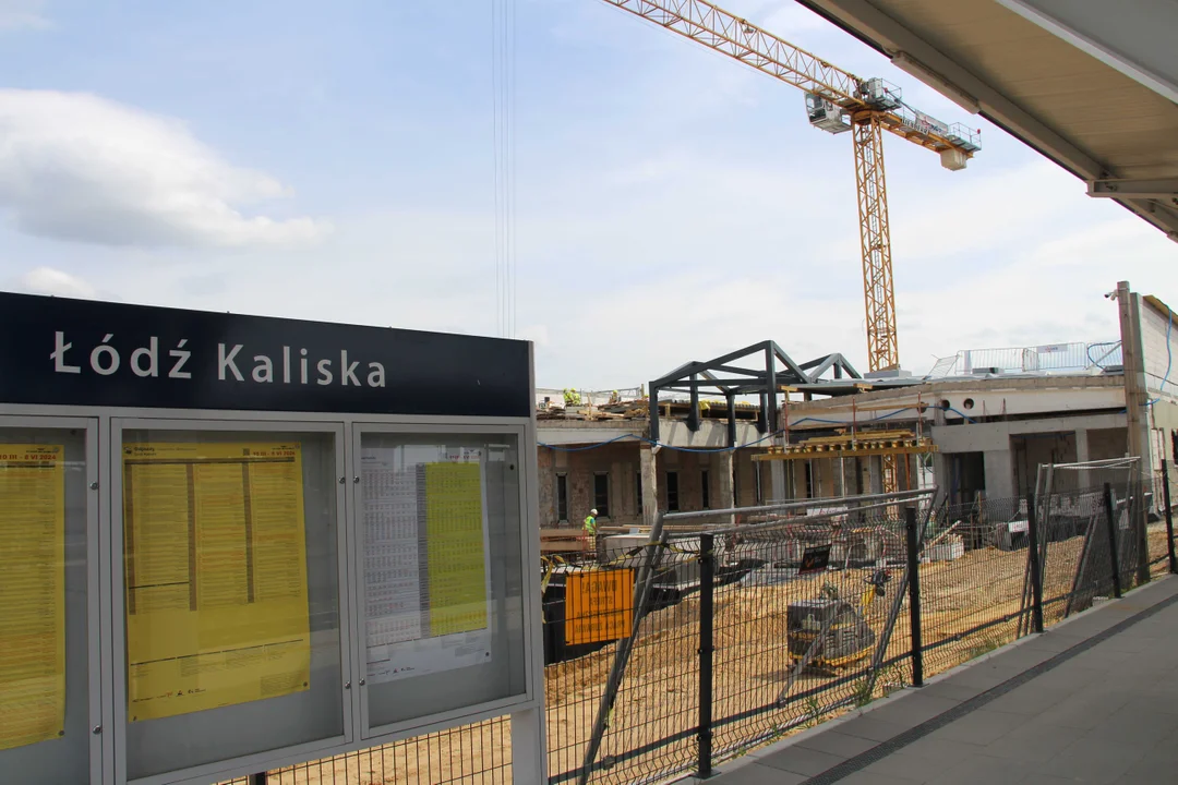 Budowa dworca Łódź Kaliska - stan na 6.05.2024 r.