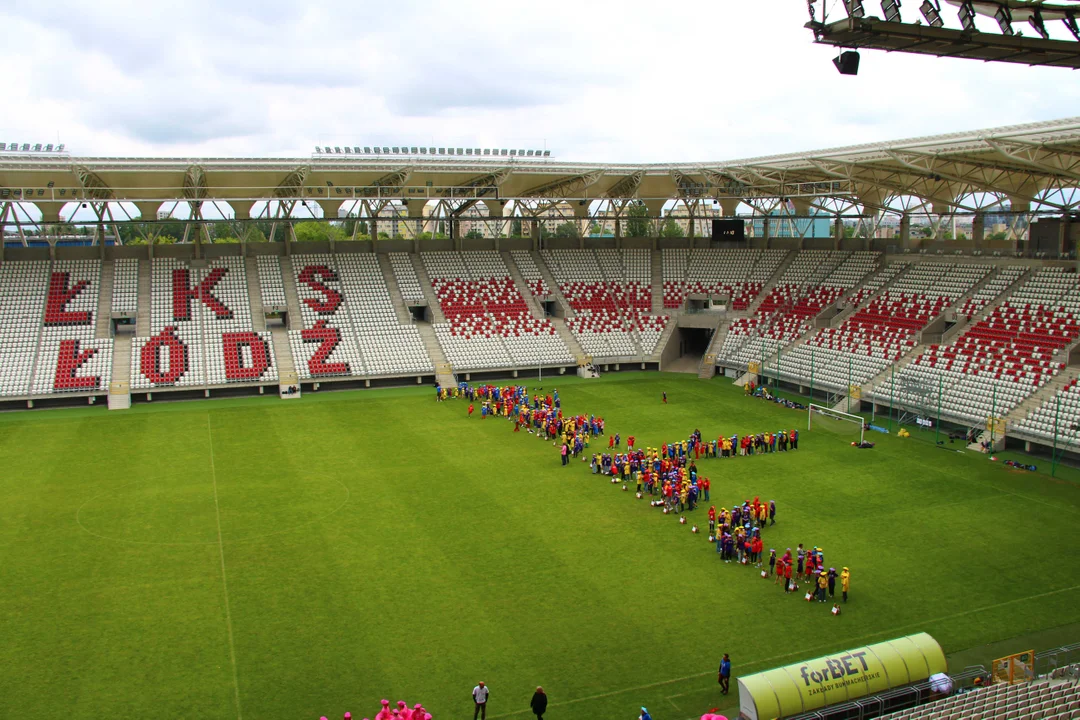 Flash mob na stadionie ŁKS Łódź im. Władysława Króla