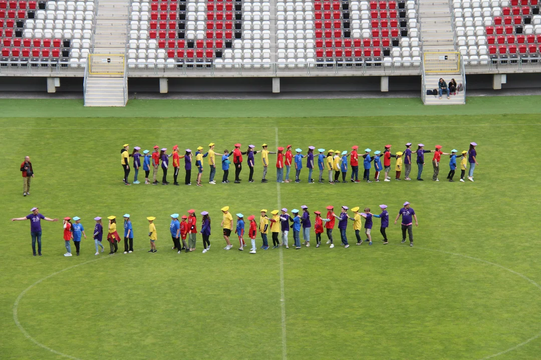 Flash mob na stadionie ŁKS Łódź im. Władysława Króla