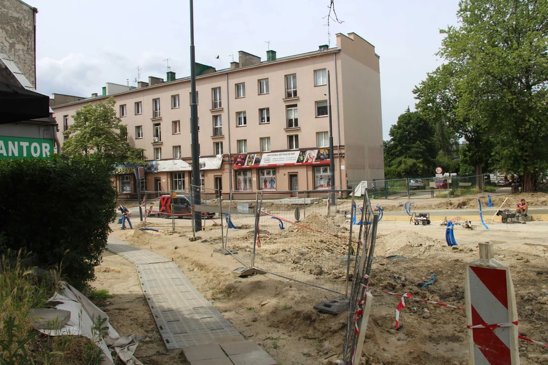 Trwa przebudowa ul. Przybyszewskiego w Łodzi