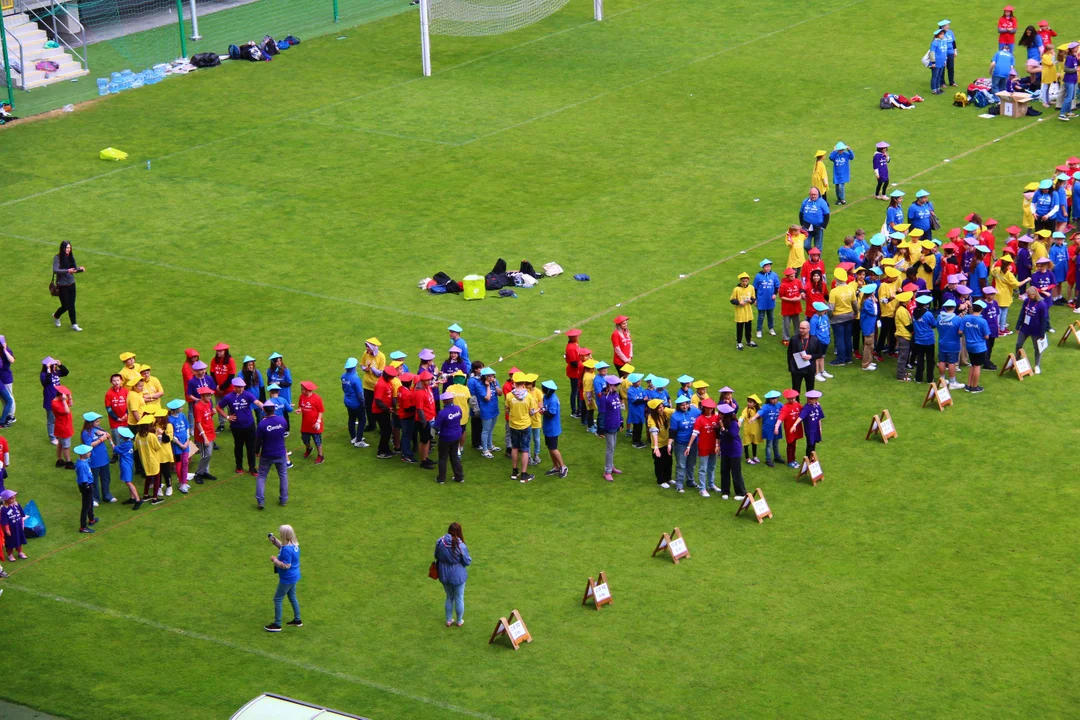 Flash mob na stadionie ŁKS Łódź im. Władysława Króla