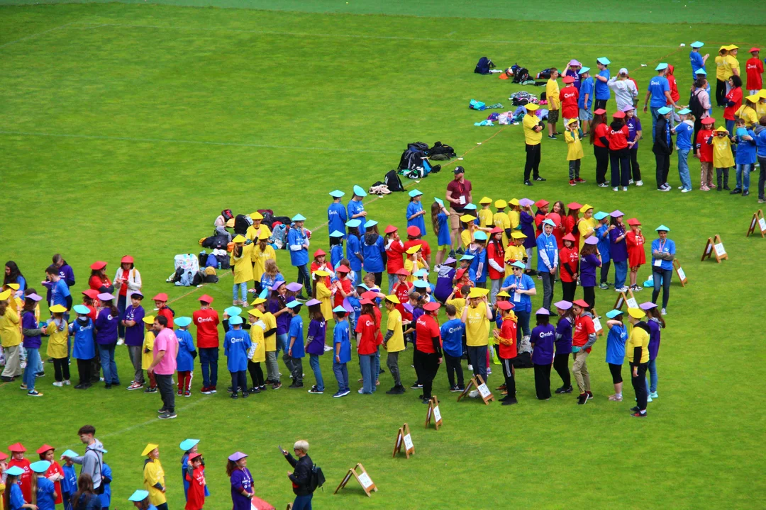 Flash mob na stadionie ŁKS Łódź im. Władysława Króla