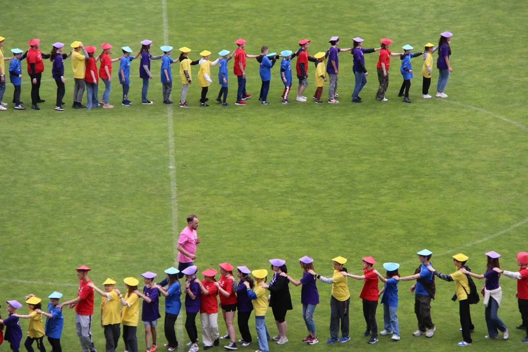 Flash mob na stadionie ŁKS Łódź im. Władysława Króla