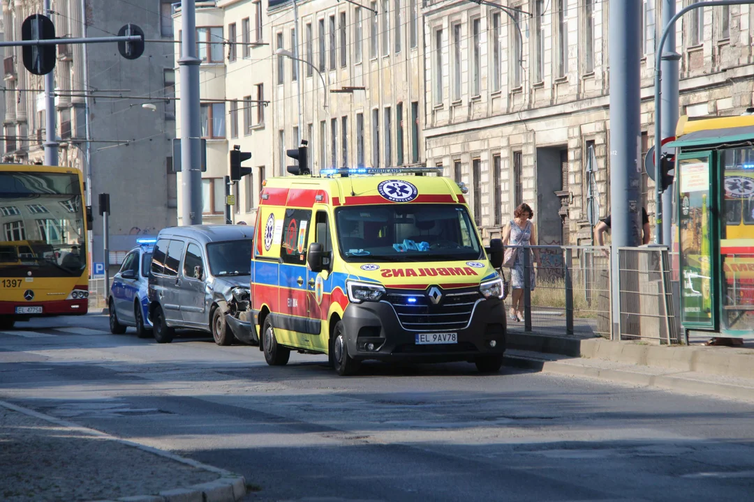 Kolizja samochodu z motocyklem na Zachodniej