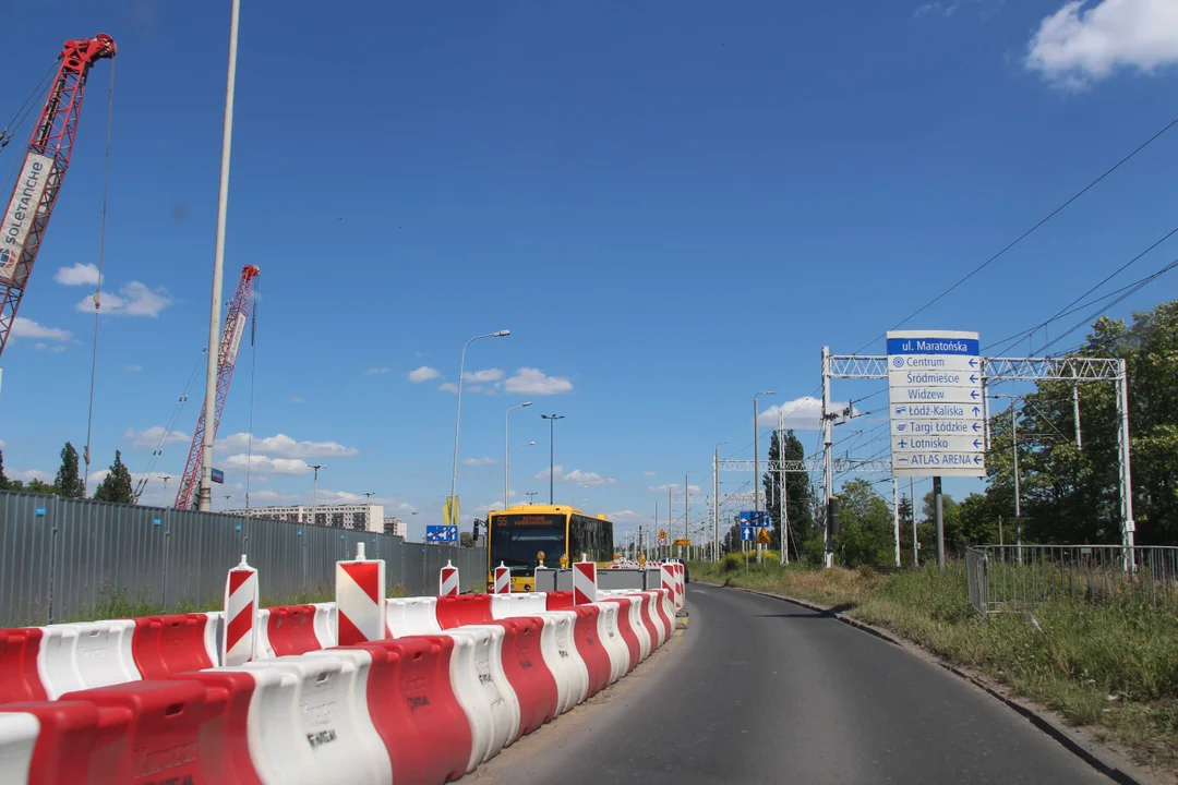 Utrudnienia dla kierowców na Retkini - trwa budowa tunelu Kolei Dużych Prędkości