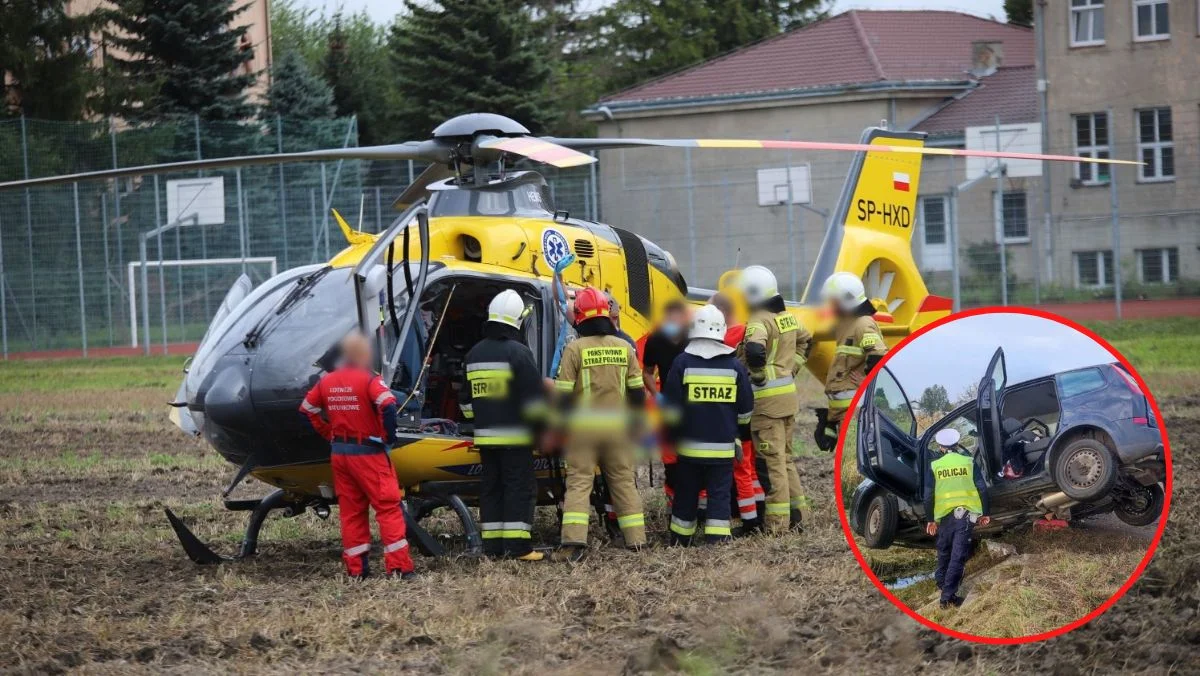 Wypadek na trasie Kutno-Łódź. Kilka osób rannych, w akcji śmigłowce [ZDJĘCIA] - Zdjęcie główne