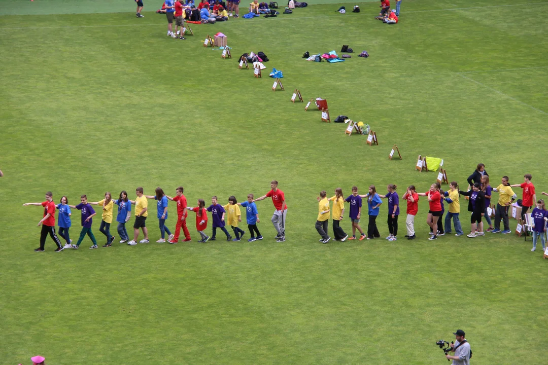 Flash mob na stadionie ŁKS Łódź im. Władysława Króla