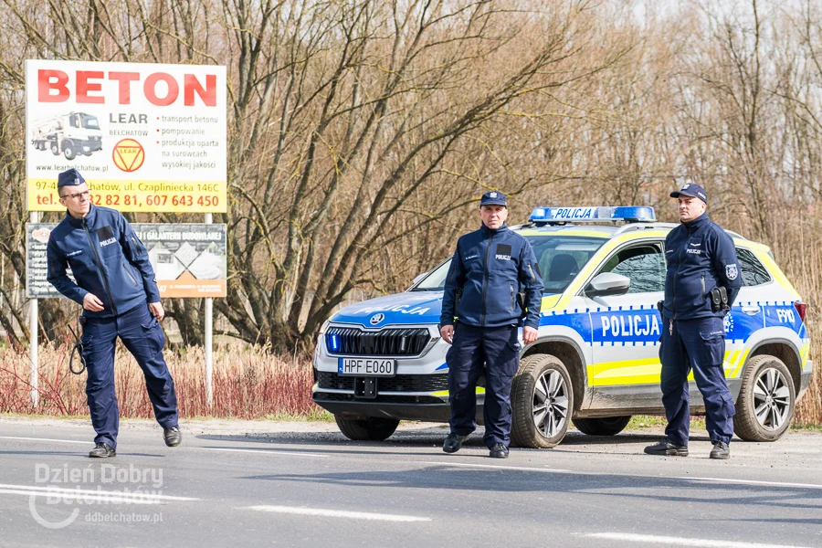 Protest rolników w Bełchatowie i powiecie