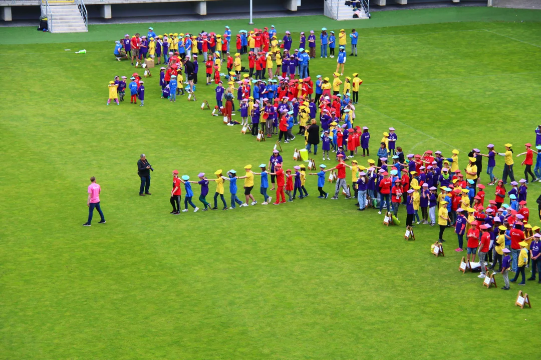 Flash mob na stadionie ŁKS Łódź im. Władysława Króla