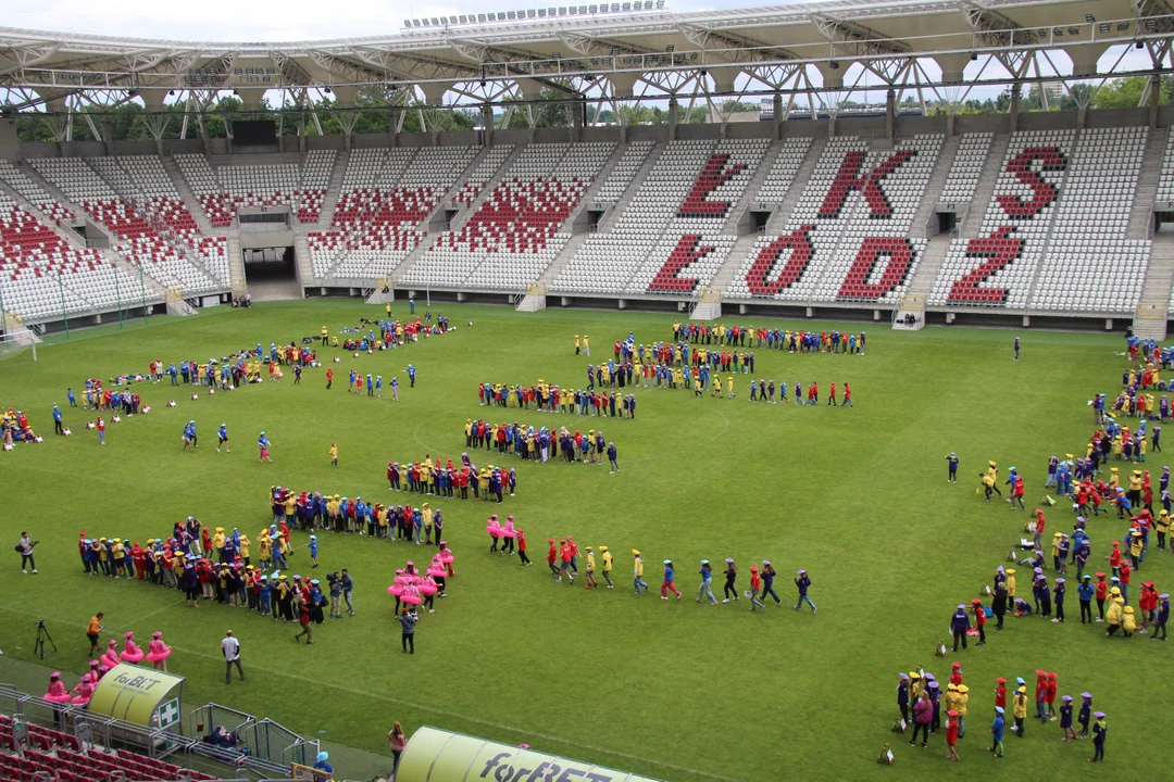 Flash mob na stadionie ŁKS Łódź im. Władysława Króla