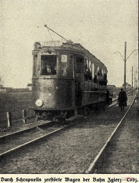 Tramwaj na linii Łódź – Zgierz, ok. 1914 – 1916