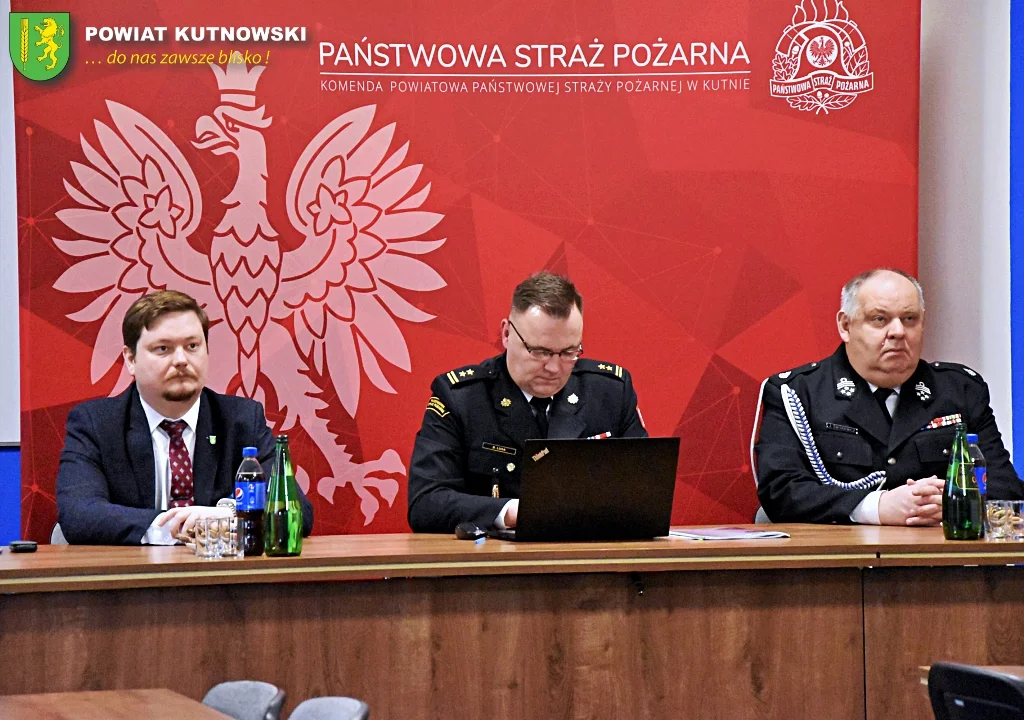 Starosta Daniel Kowalik wziął udział w naradzie rocznej KP PSP w Kutnie i OSP z powiatu kutnowskiego
