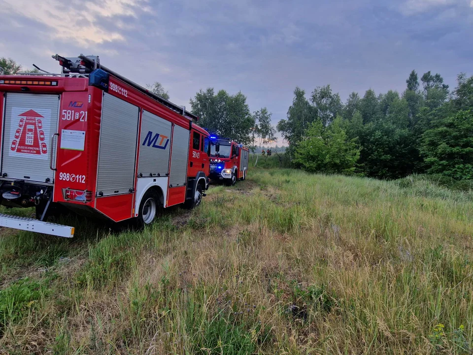 Pożar na składowisku odpadów chemicznych w Zgierzu